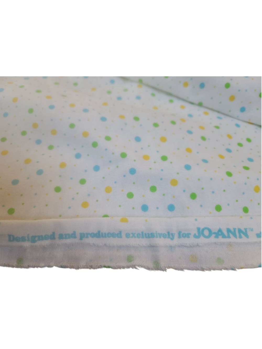 Vintage Jo-Ann Cotton Flannel Fabric Dots 66x42"
